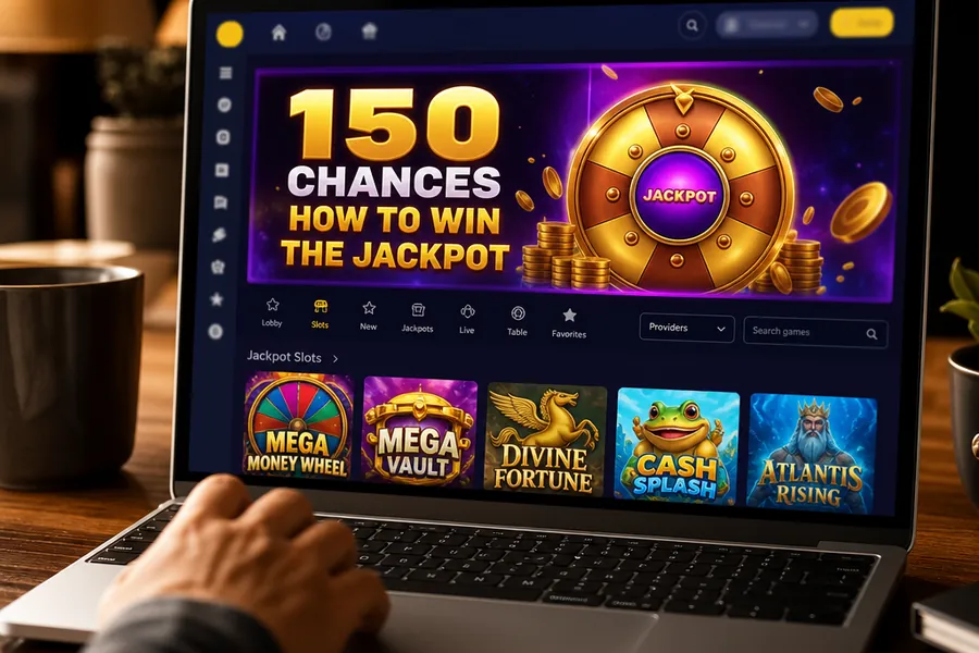 CA$10 deposit 150 chances progressive jackpot offer
