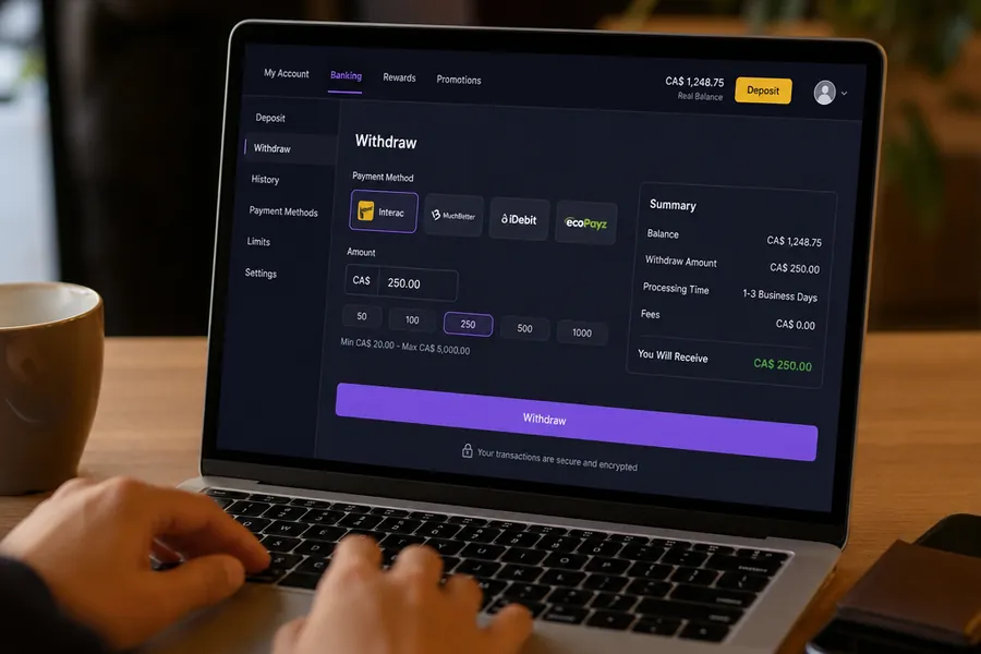 online casino withdrawal checklist